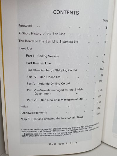 BEN LINE: Fleet History and Short History