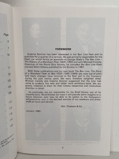 BEN LINE: Fleet History and Short History