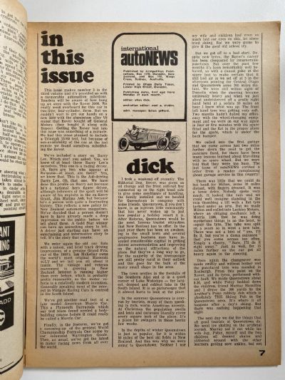 OLD MAGAZINE: International Auto News - Vol. 3, Number 3, 18th August 1969