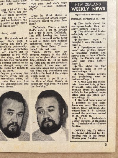 OLD NEWSPAPER: New Zealand Weekly News, 16 September 1968