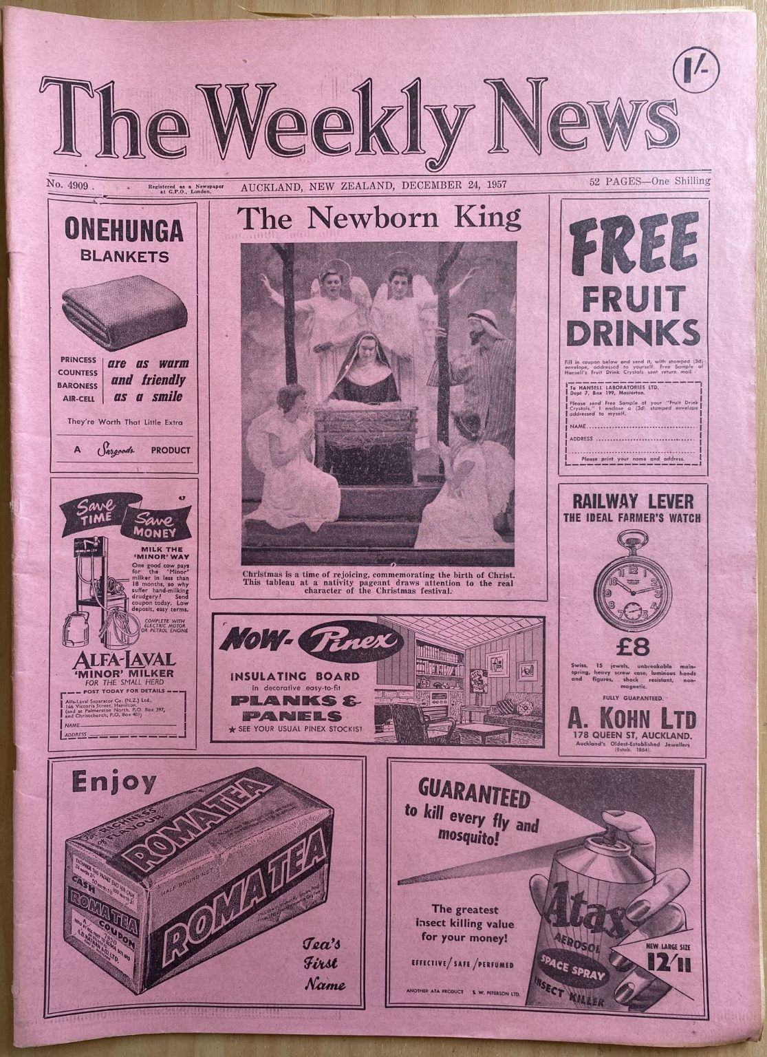 OLD NEWSPAPER: The Weekly News, No. 4909, 24 December 1957