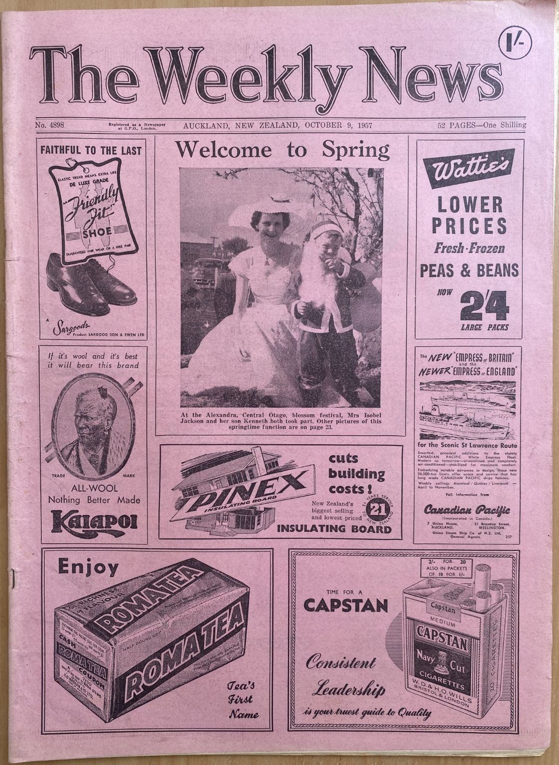 OLD NEWSPAPER: The Weekly News, No. 4898, 9 October 1957