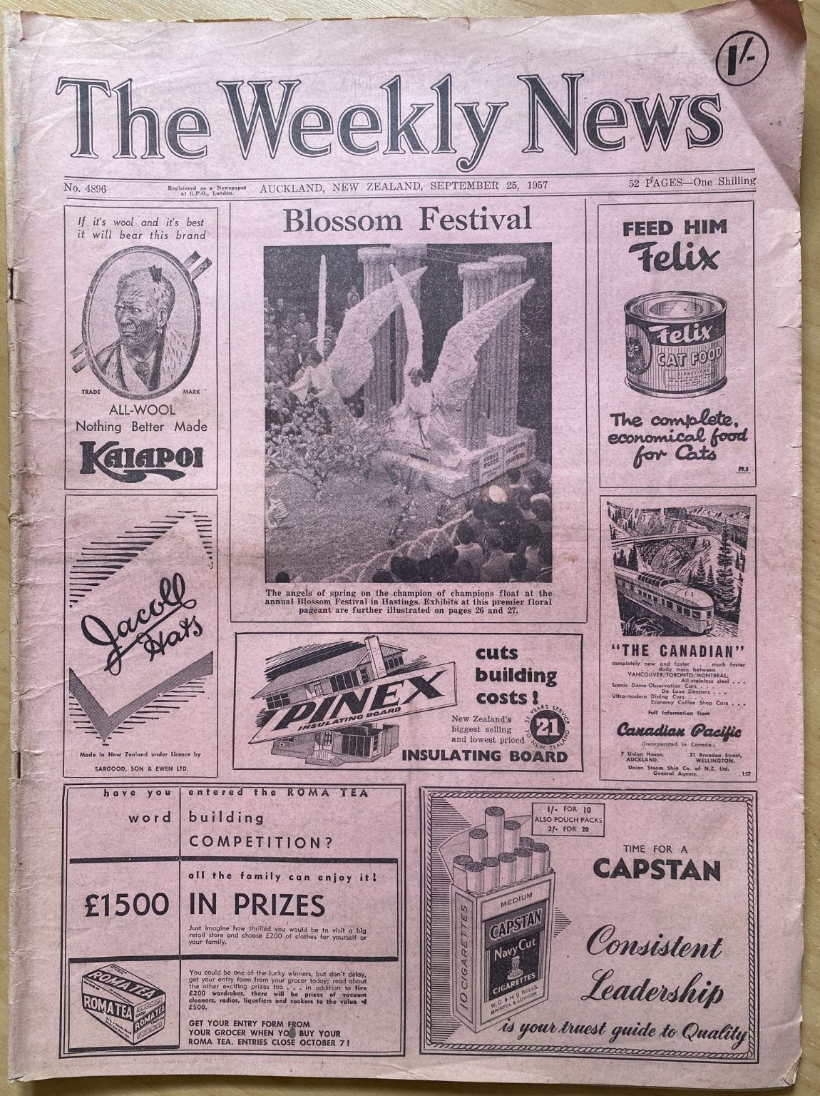 OLD NEWSPAPER: The Weekly News, No. 4896, 25 September 1957