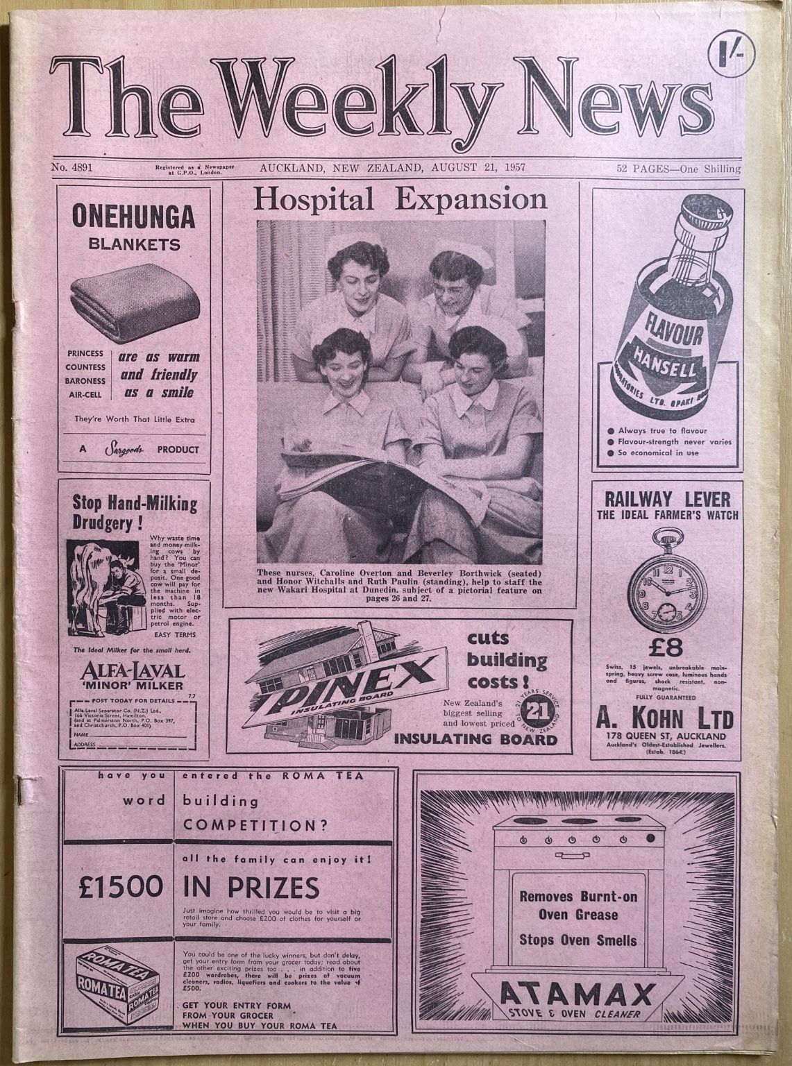 OLD NEWSPAPER: The Weekly News, No. 4891, 21 August 1957