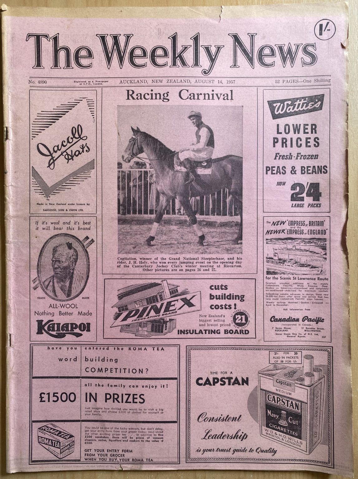 OLD NEWSPAPER: The Weekly News, No. 4890, 14 August 1957