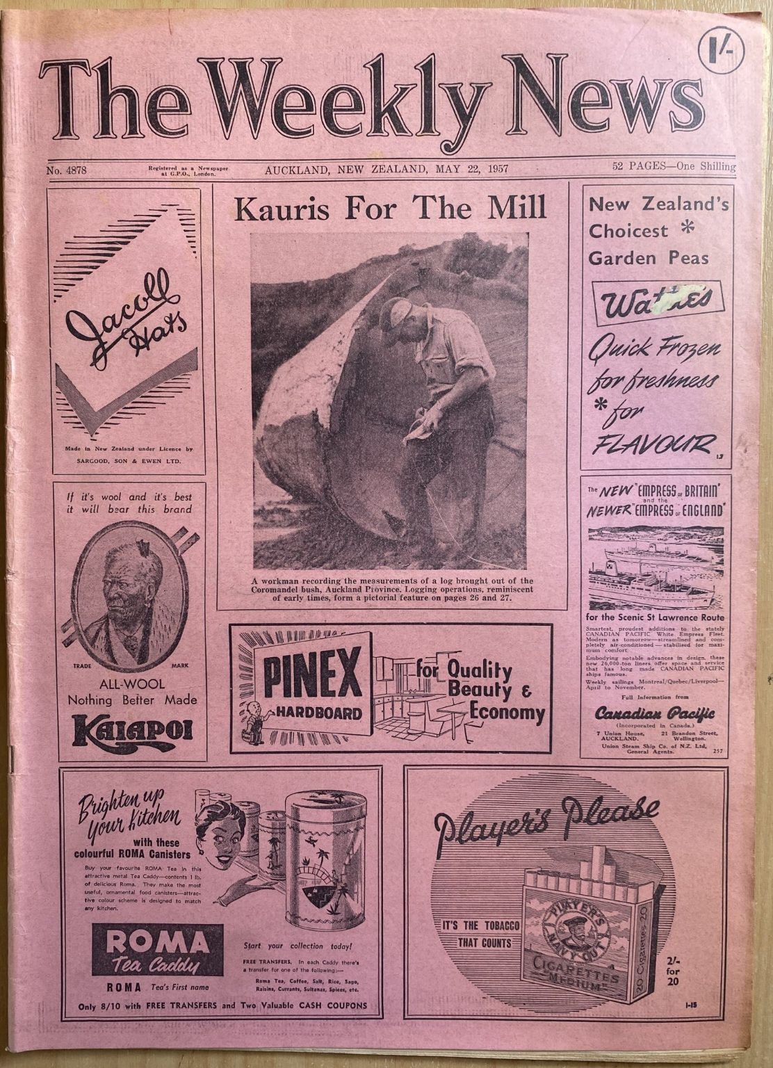 OLD NEWSPAPER: The Weekly News, No. 4878, 22 May 1957