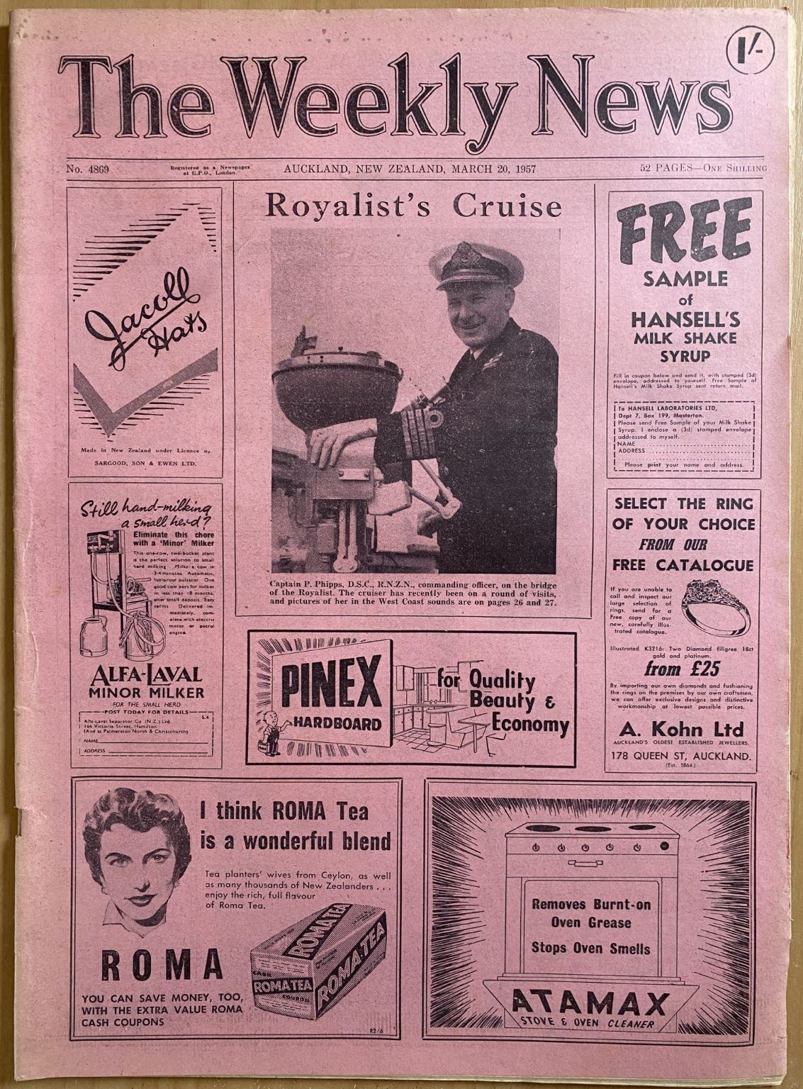 OLD NEWSPAPER: The Weekly News, No. 4869, 20 March 1957