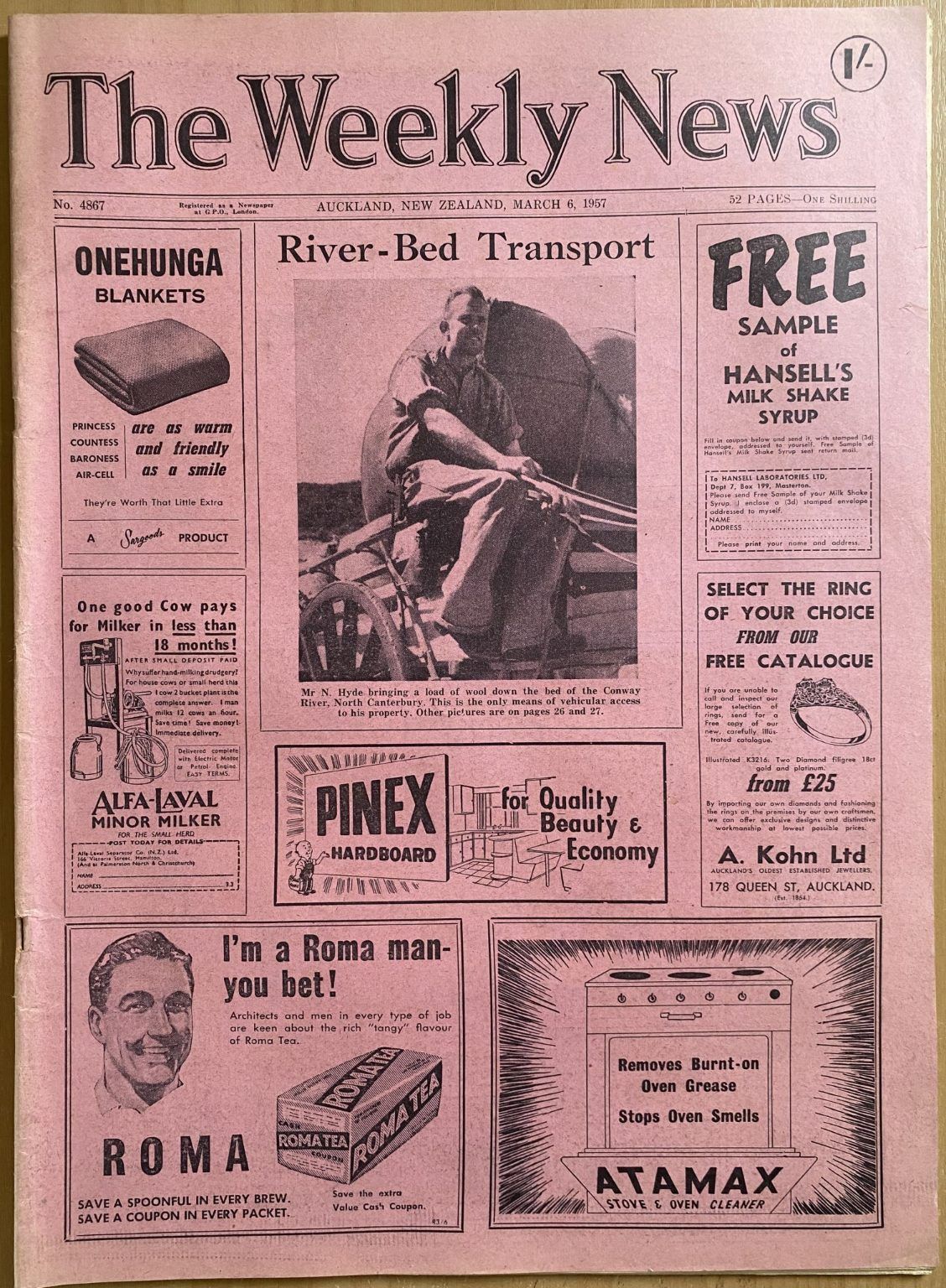 OLD NEWSPAPER: The Weekly News, No. 4867, 6 March 1957