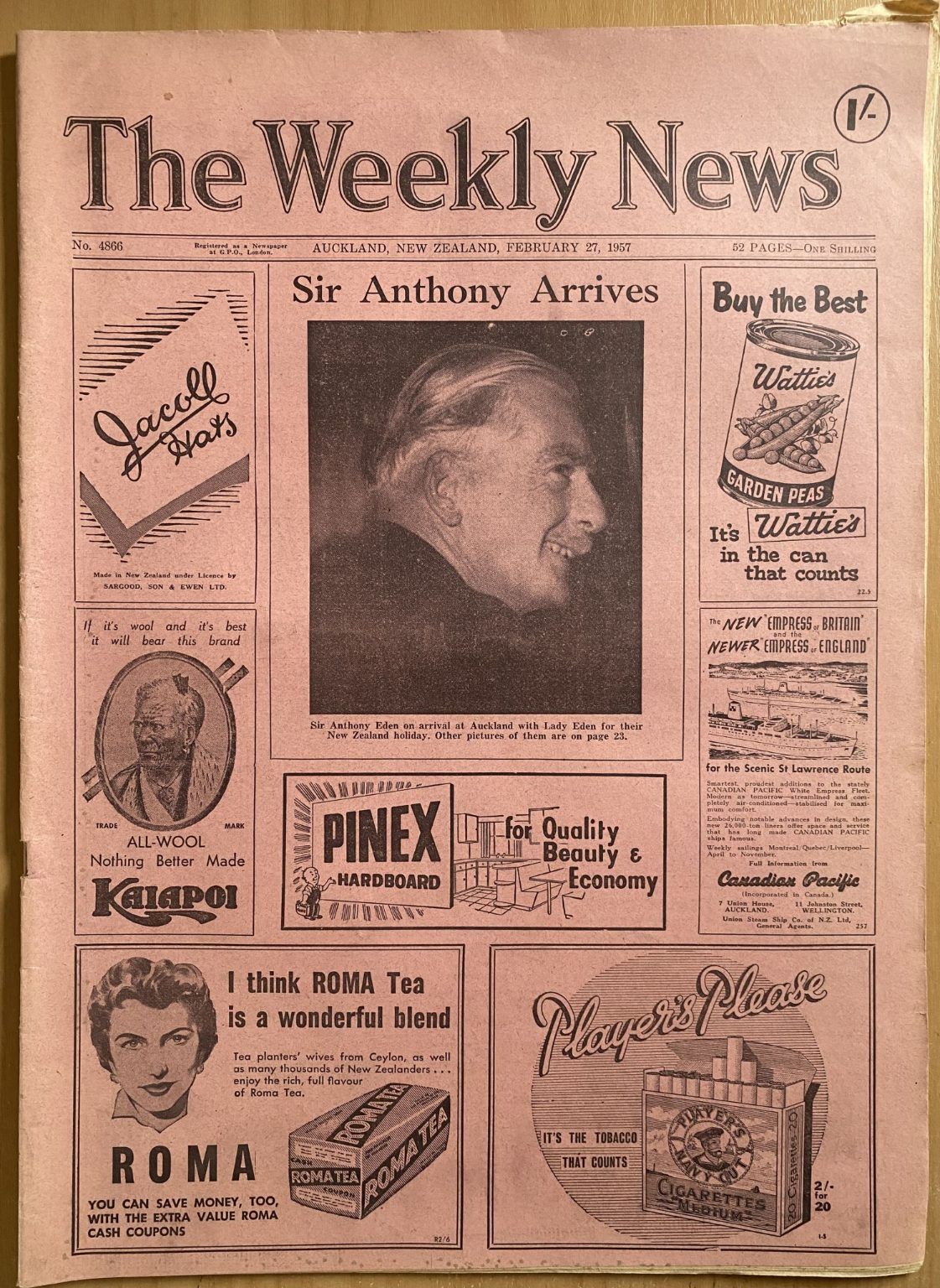 OLD NEWSPAPER: The Weekly News, No. 4866, 27 February 1957