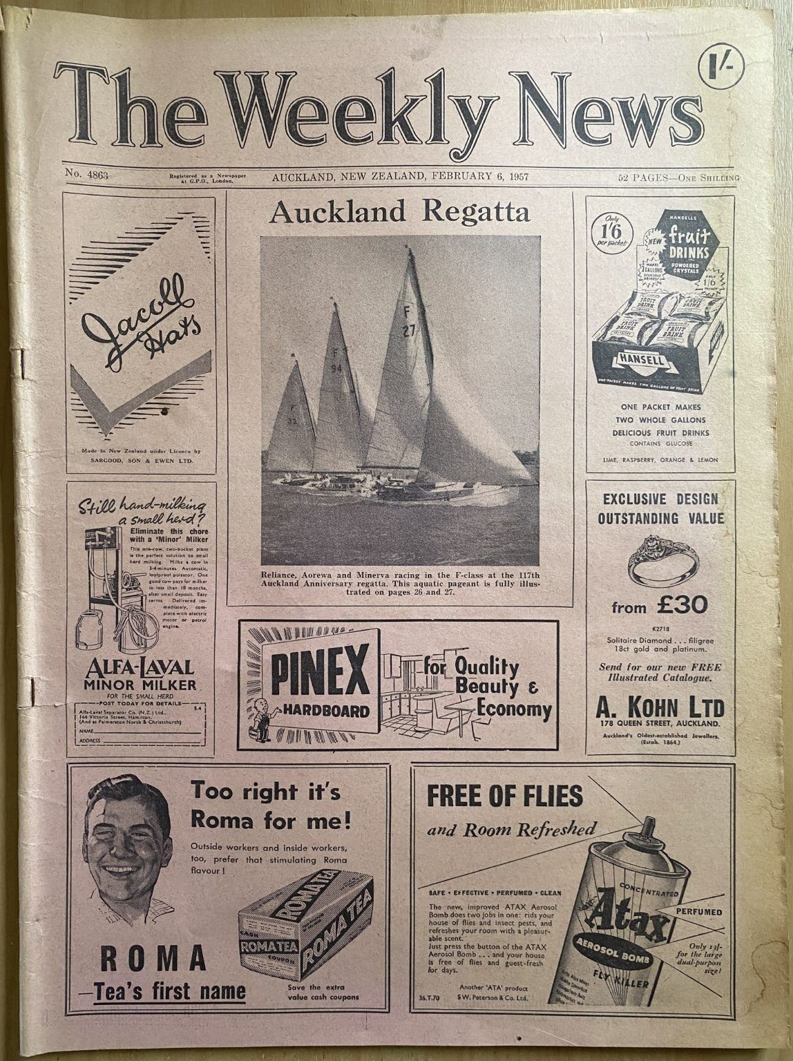 OLD NEWSPAPER: The Weekly News, No. 4863, 6 February 1957