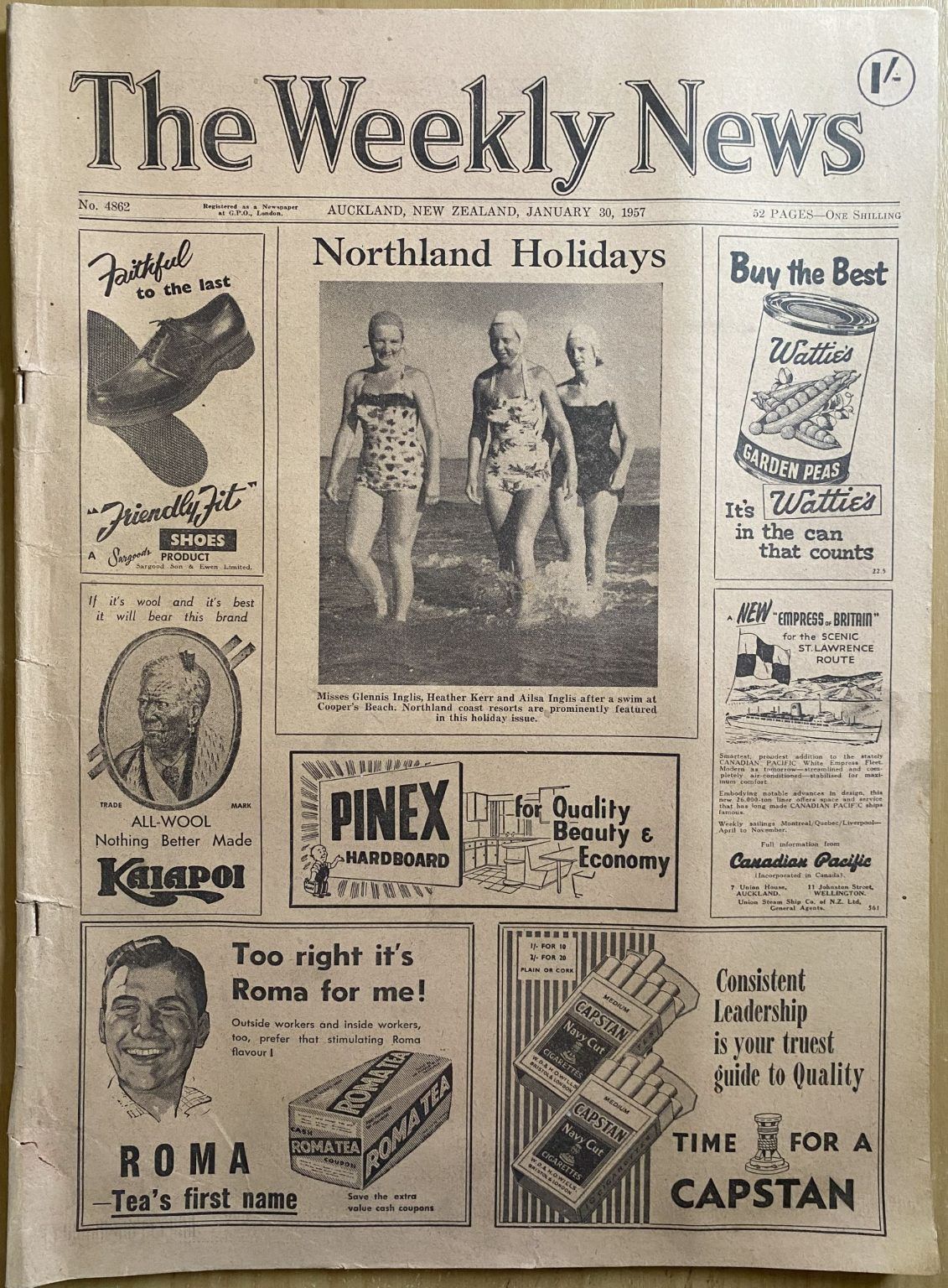 OLD NEWSPAPER: The Weekly News, No. 4862, 30 January 1957