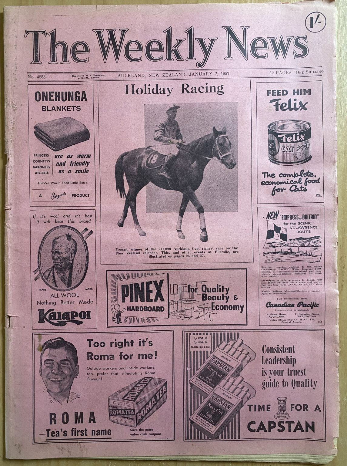 OLD NEWSPAPER: The Weekly News, No. 4858, 2 January 1957