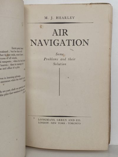 AIR NAVIGATION: Some Problems and Their Solution