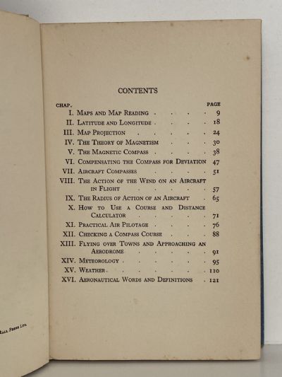 AN ELEMENTARY COURSE OF AIR NAVIGATION