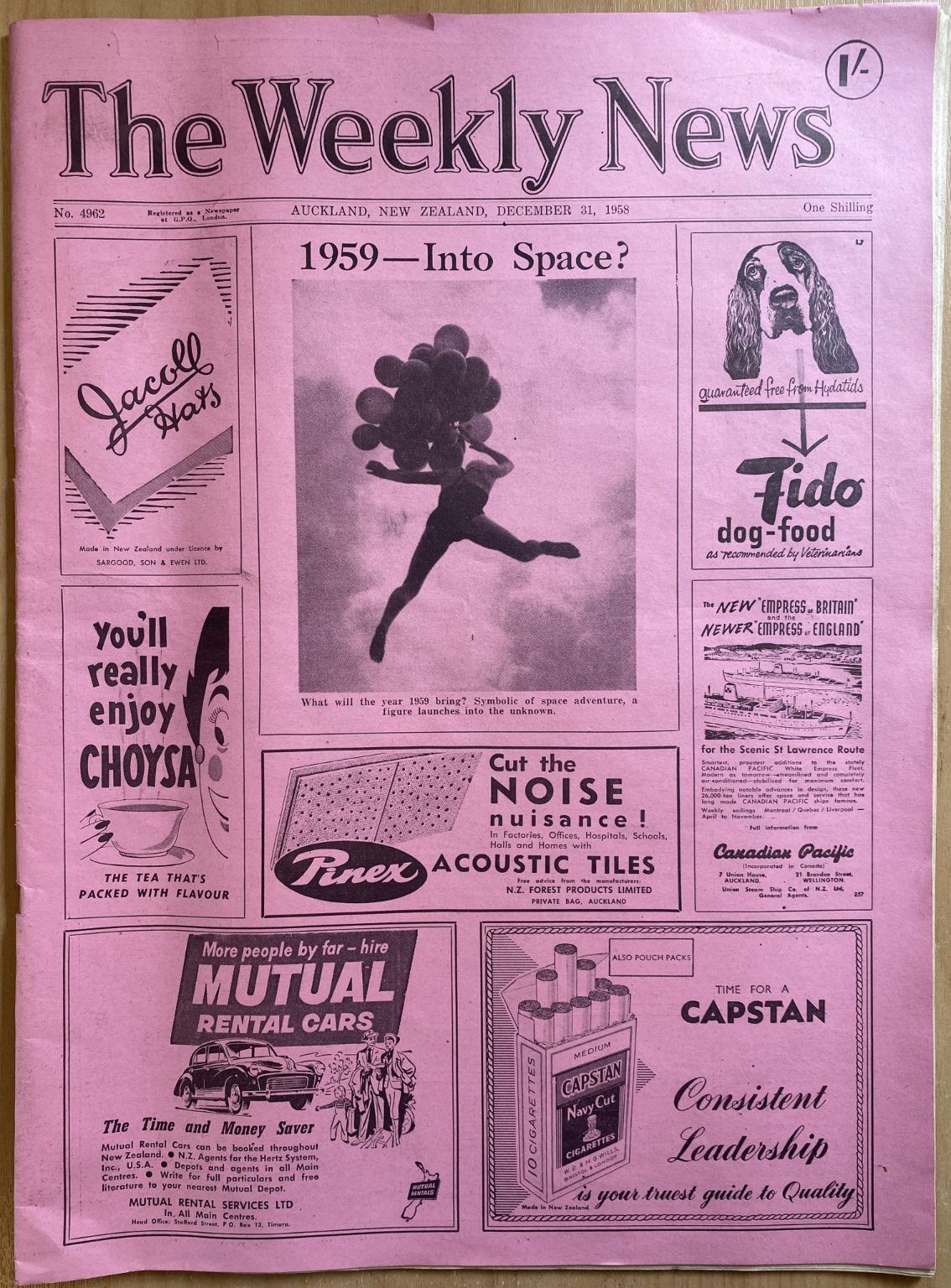 OLD NEWSPAPER: The Weekly News, No. 4962, 31 December 1958