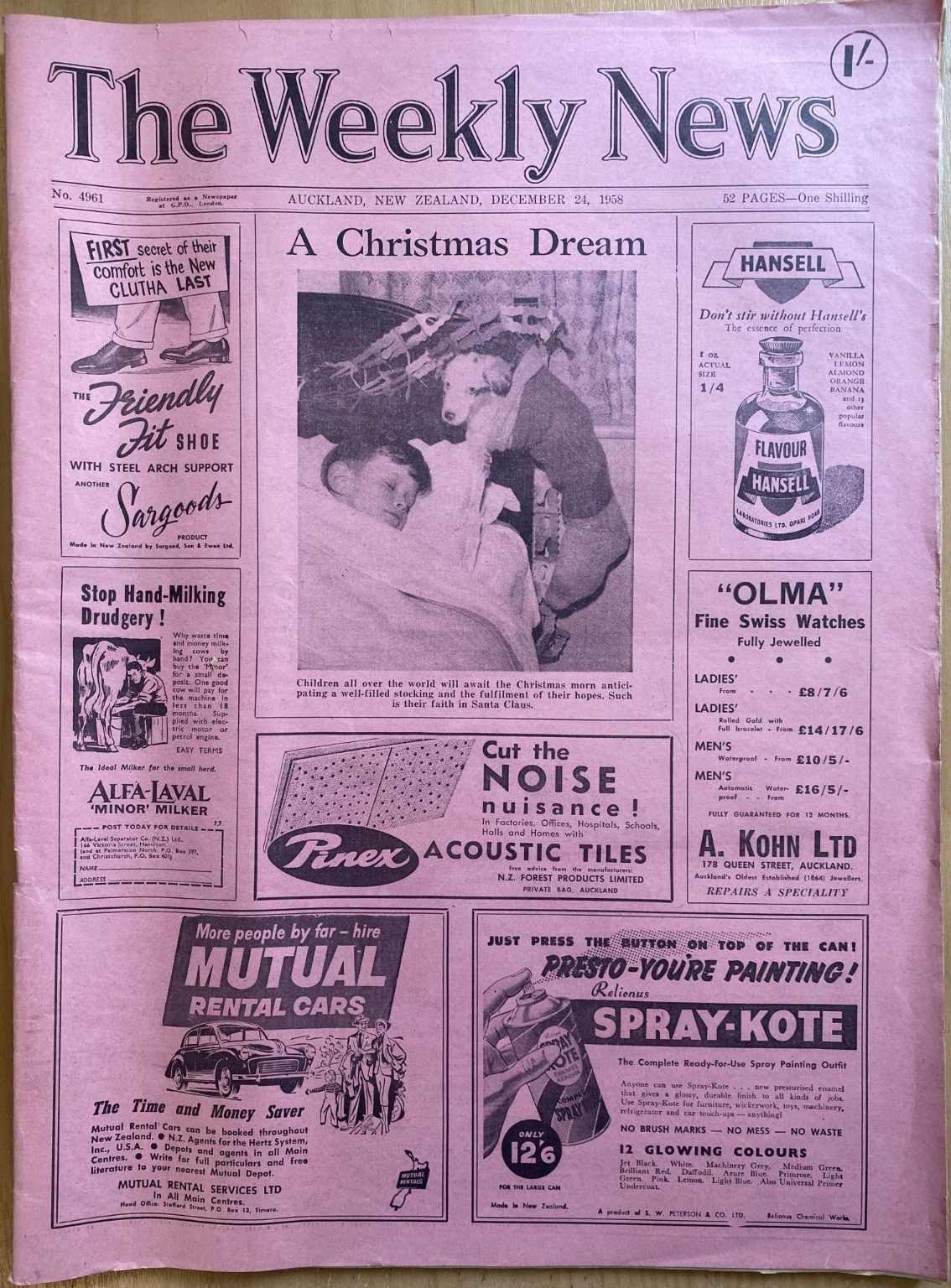 OLD NEWSPAPER: The Weekly News, No. 4961, 24 December 1958