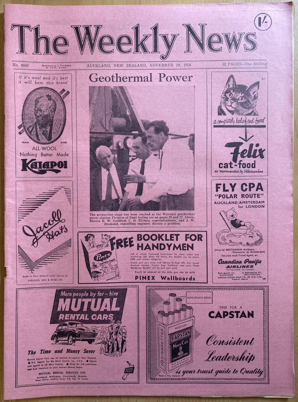 OLD NEWSPAPER: The Weekly News, No. 4956, 19 November 1958