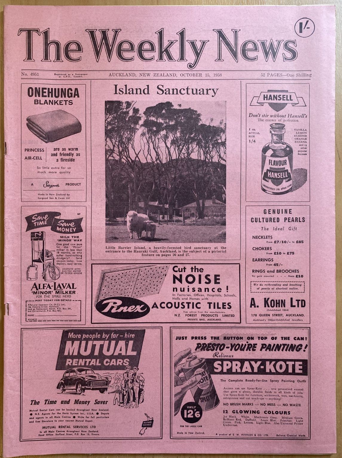 OLD NEWSPAPER: The Weekly News, No. 4951, 15 October 1958