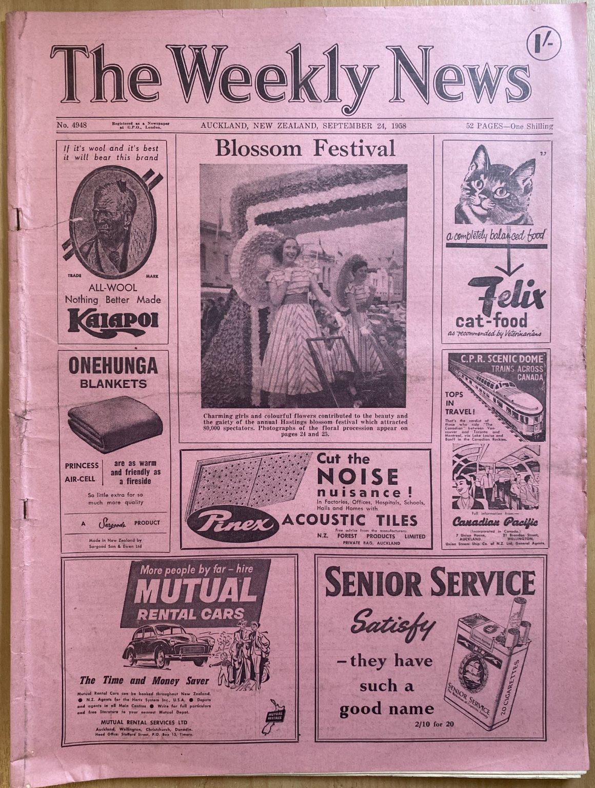 OLD NEWSPAPER: The Weekly News, No. 4948, 24 September 1958