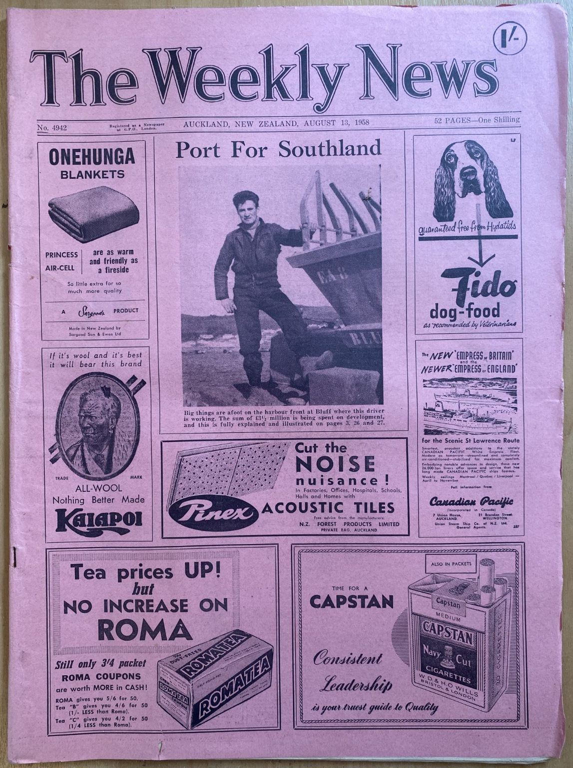 OLD NEWSPAPER: The Weekly News, No. 4942, 13 August 1958