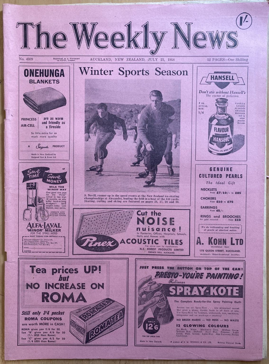 OLD NEWSPAPER: The Weekly News, No. 4939, 23 July 1958