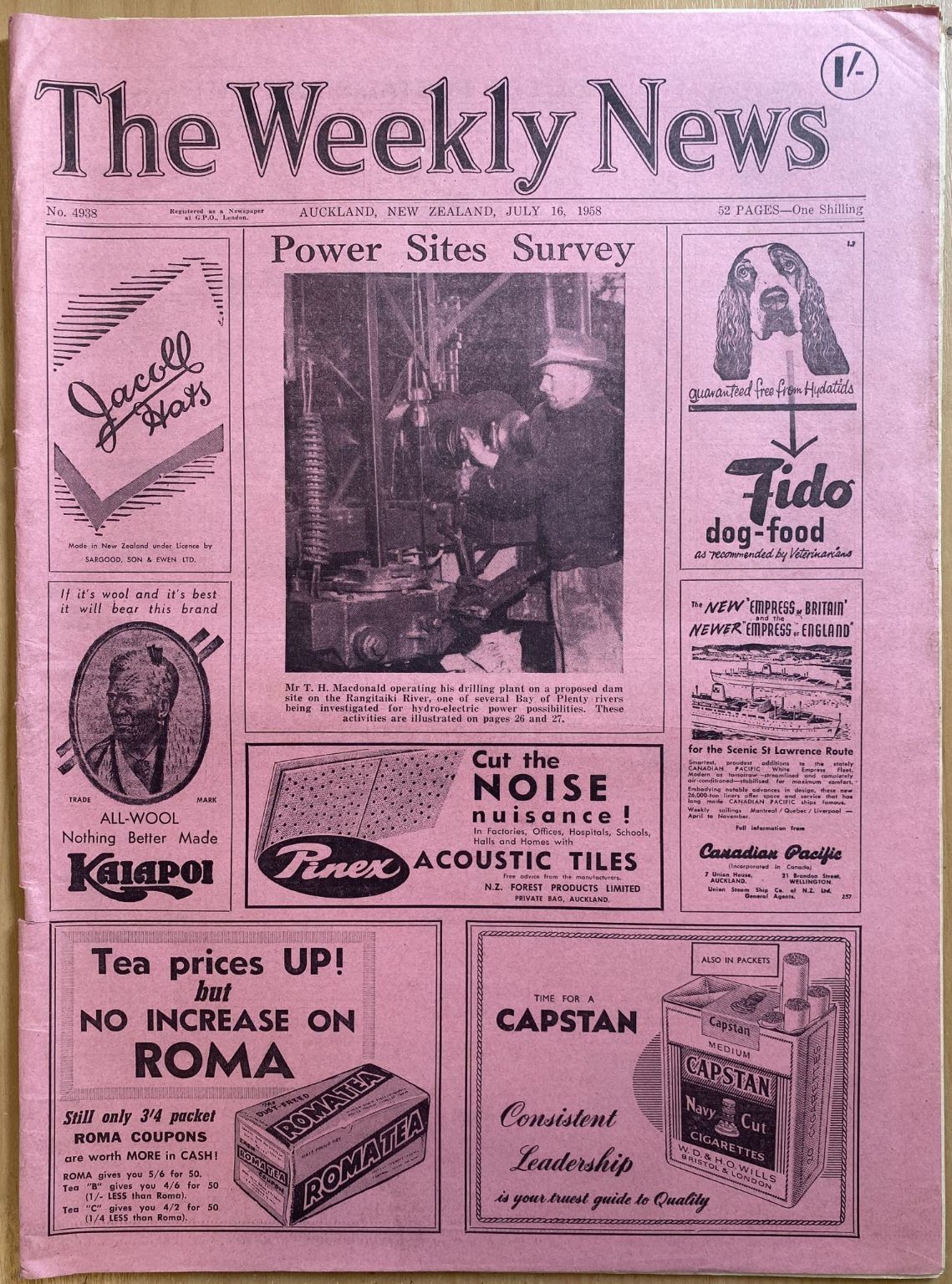 OLD NEWSPAPER: The Weekly News, No. 4938, 16 July 1958