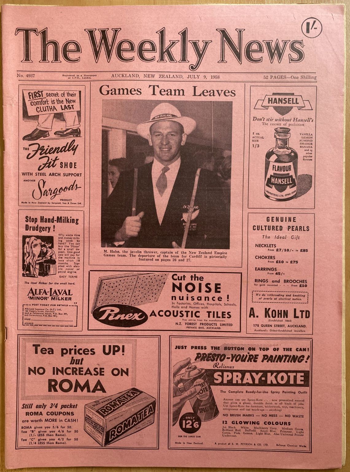 OLD NEWSPAPER: The Weekly News, No. 4937, 9 July 1958