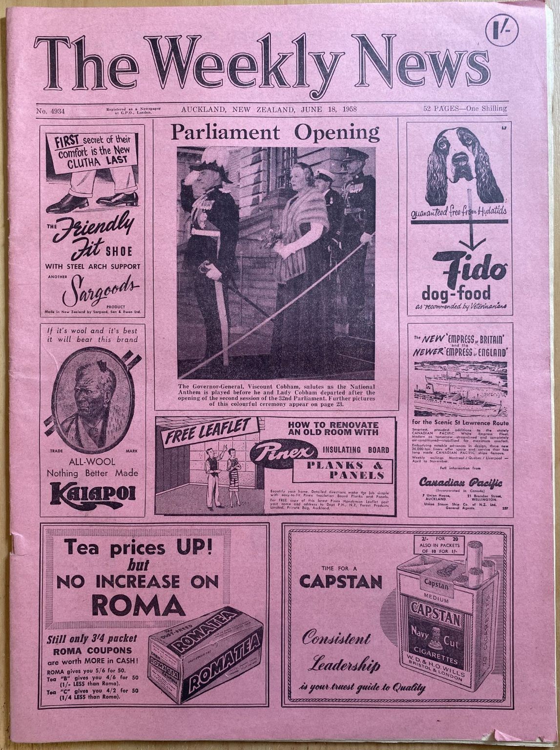 OLD NEWSPAPER: The Weekly News, No. 4934, 18 June 1958
