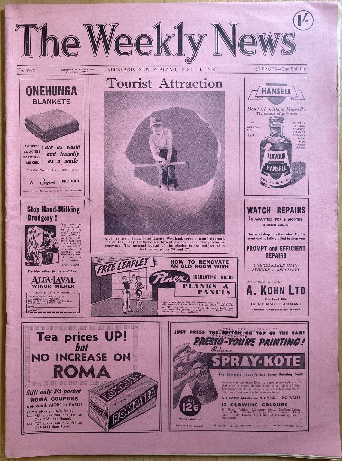 OLD NEWSPAPER: The Weekly News, No. 4933, 11 June 1958