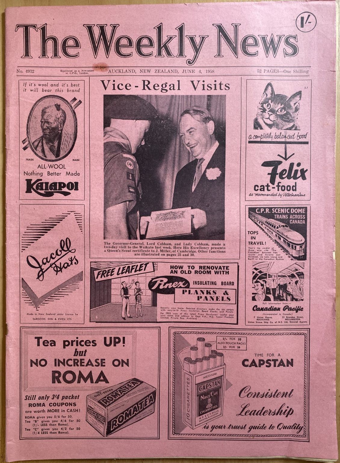 OLD NEWSPAPER: The Weekly News, No. 4932, 4 June 1958