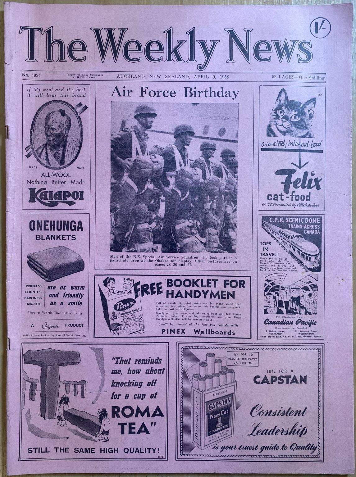 OLD NEWSPAPER: The Weekly News, No. 4924, 9 April 1958