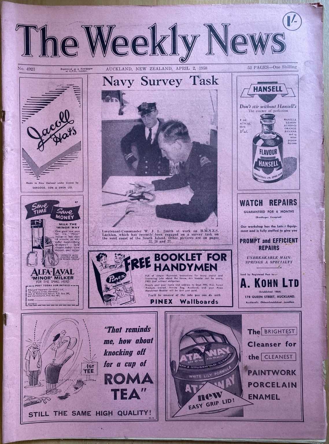 OLD NEWSPAPER: The Weekly News, No. 4923, 2 April 1958