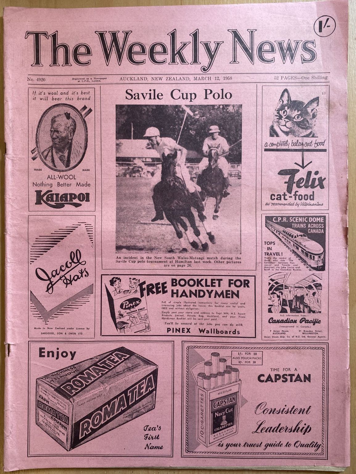 OLD NEWSPAPER: The Weekly News, No. 4920, 12 March 1958