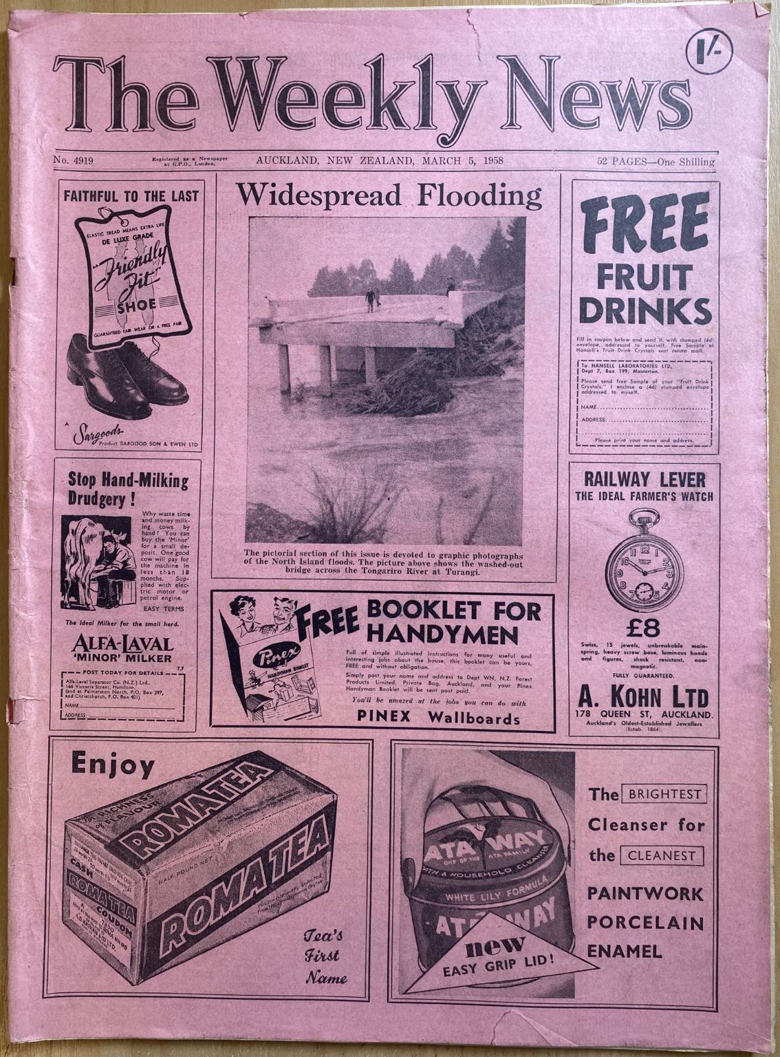 OLD NEWSPAPER: The Weekly News, No. 4919, 5 March 1958