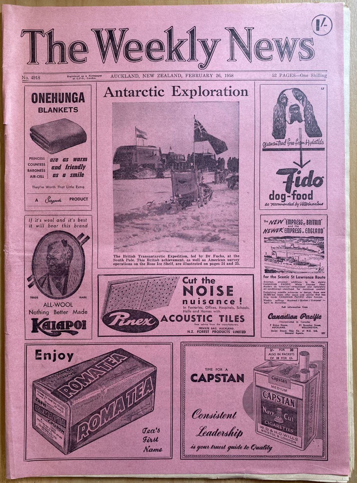 OLD NEWSPAPER: The Weekly News, No. 4918, 26 February 1958