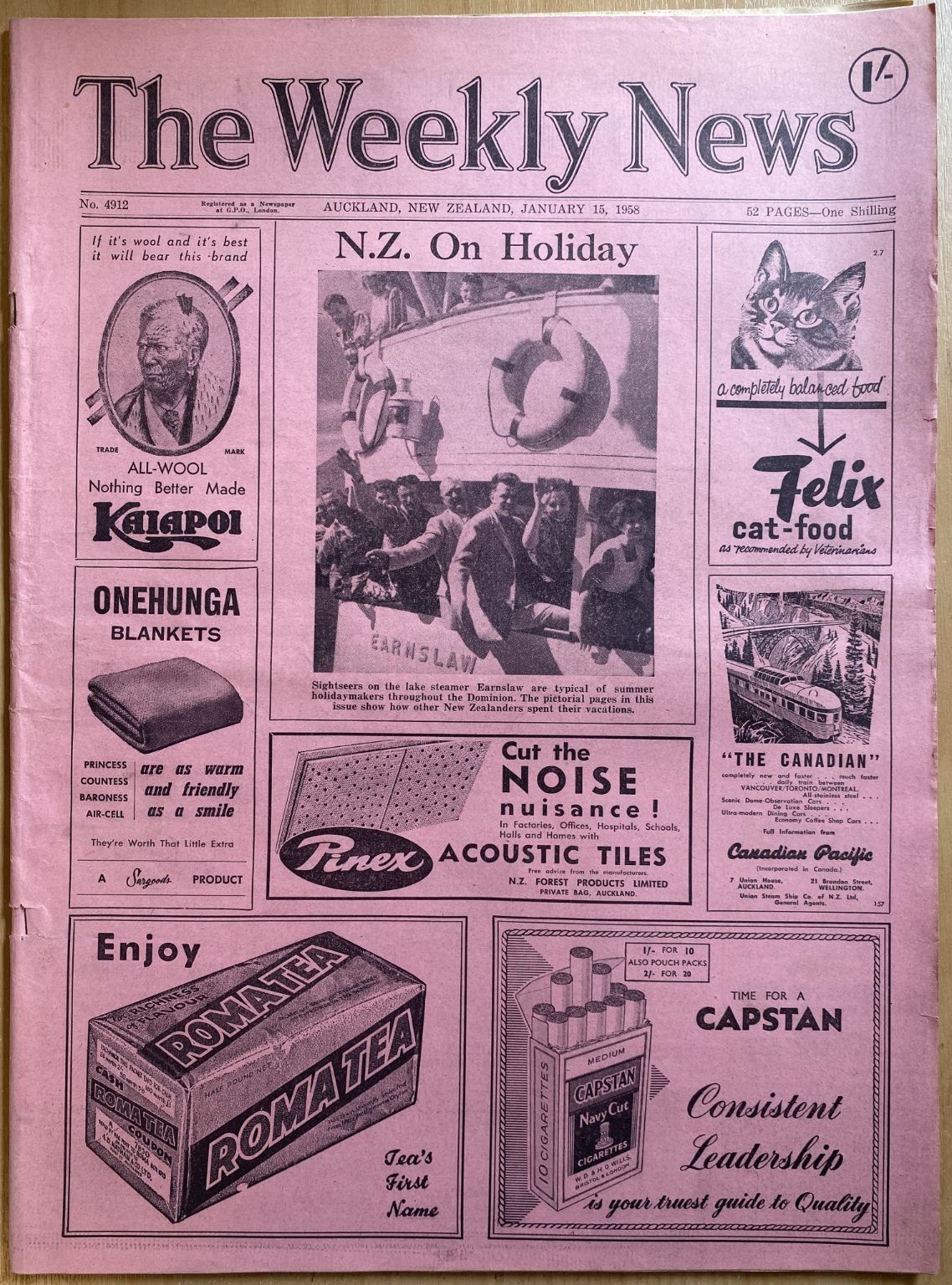 OLD NEWSPAPER: The Weekly News, No. 4912, 15 January 1958
