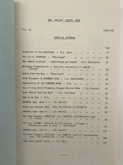 NEW ZEALAND MARINE NEWS: Volume 14, 1962 - 1963
