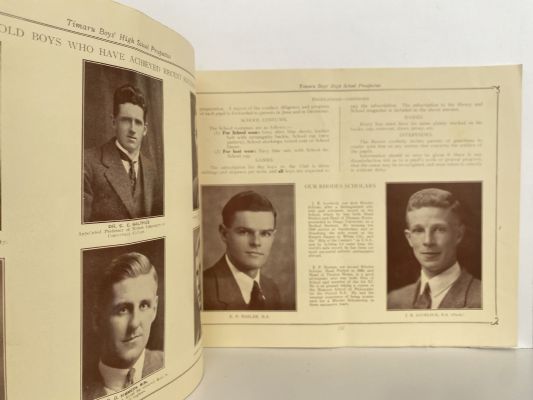 TIMARU BOYS' HIGH SCHOOL - Prospectus from early 1900's
