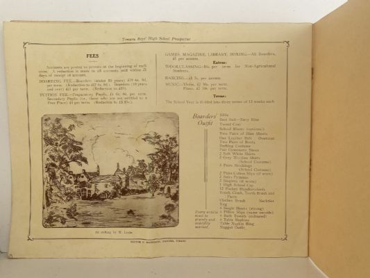 TIMARU BOYS' HIGH SCHOOL - Prospectus from early 1900's
