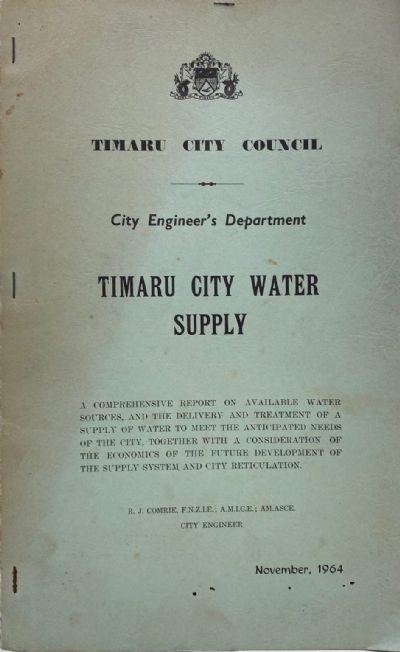 OLD REPORT: Timaru City Water Supply 
