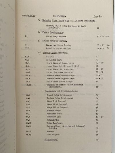 OLD REPORT: Timaru City Water Supply