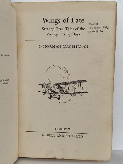 WINGS OF FATE: Strange True Tales of The Vintage Flying Days