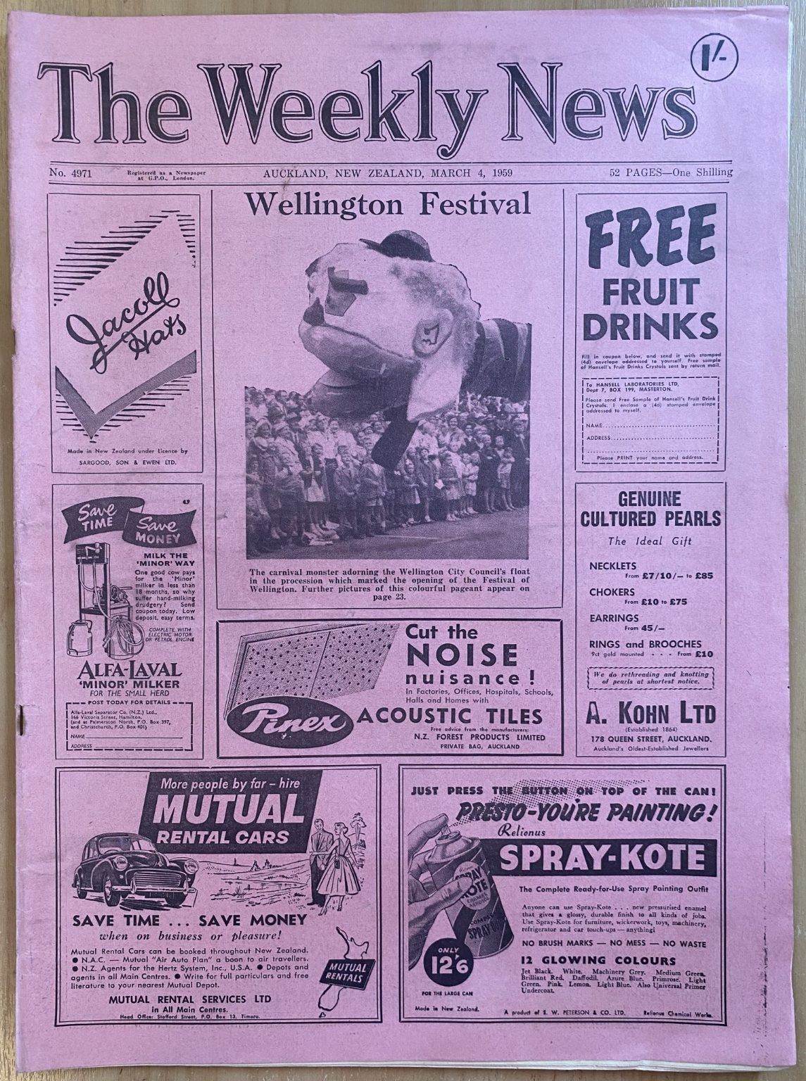 OLD NEWSPAPER: The Weekly News - No. 4971, 4 March 1959