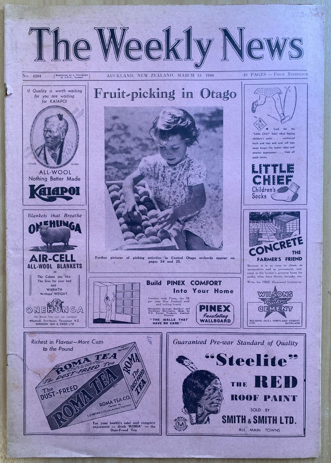 OLD NEWSPAPER: The Weekly News - No. 4294, 13 March 1946