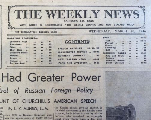 OLD NEWSPAPER: The Weekly News - No. 4295, 20 March 1946