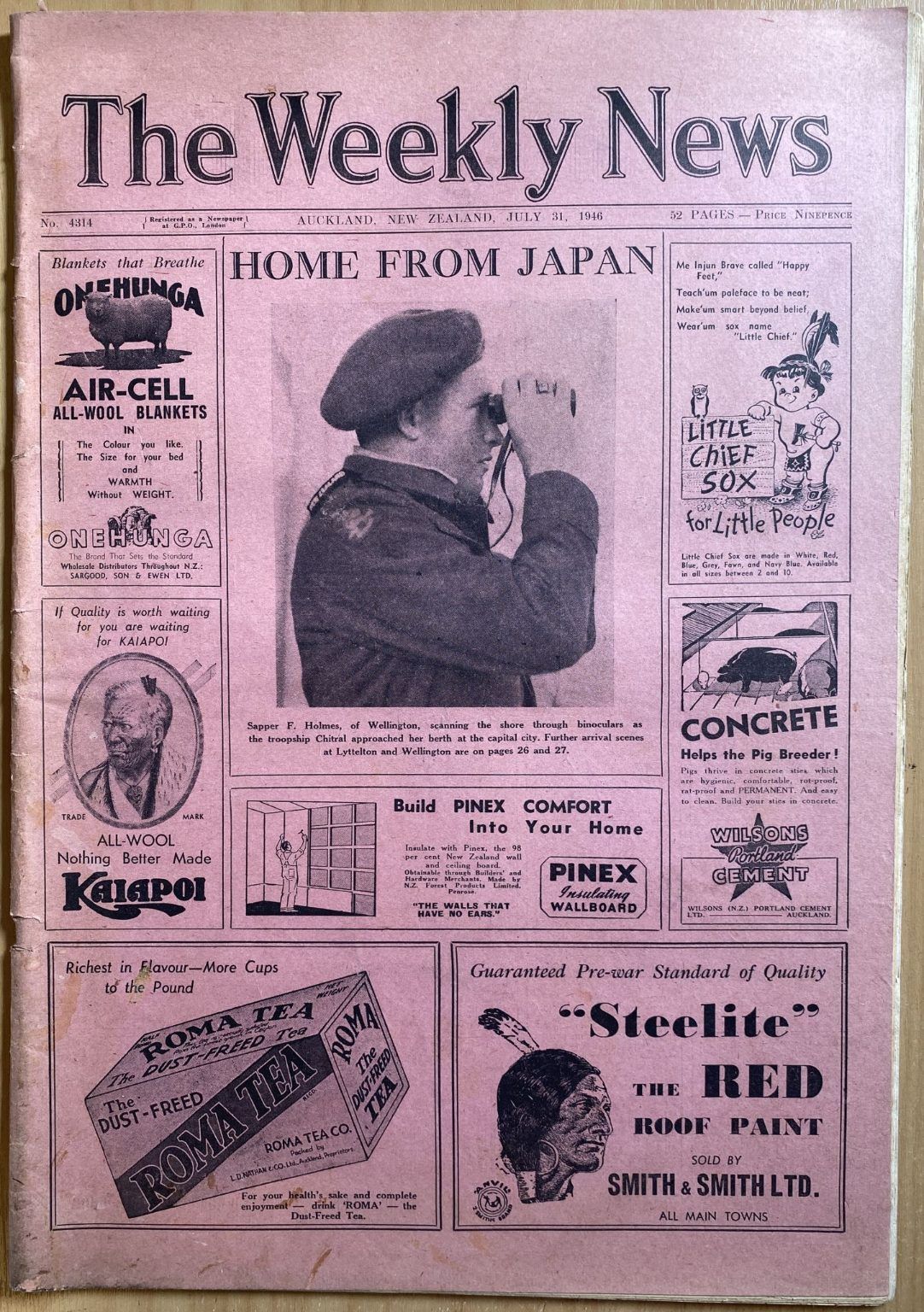 OLD NEWSPAPER: The Weekly News - No. 4314, 31 July 1946