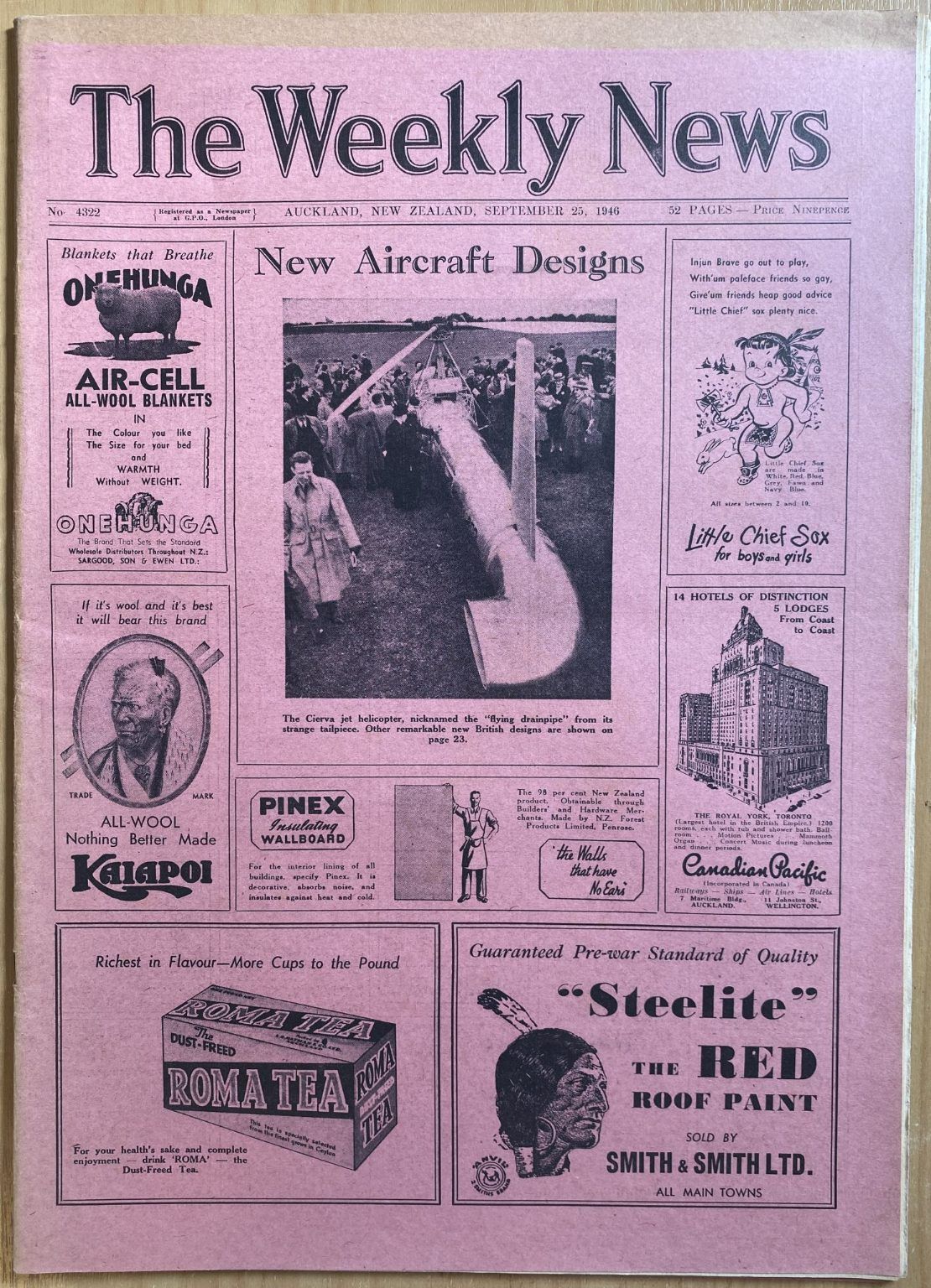 OLD NEWSPAPER: The Weekly News - No. 4322, 25 September 1946
