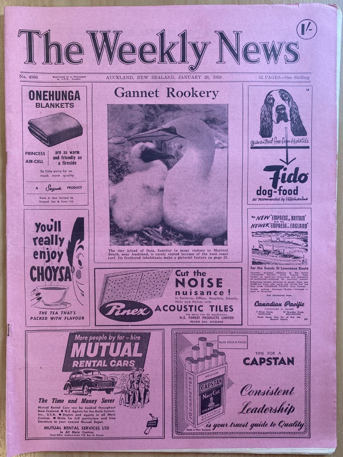 OLD NEWSPAPER: The Weekly News - No. 4966, 28 January 1959