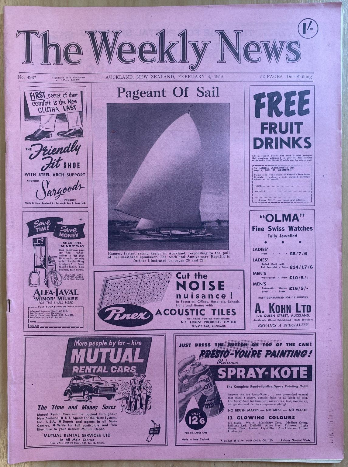 OLD NEWSPAPER: The Weekly News - No. 4967, 4 February 1959
