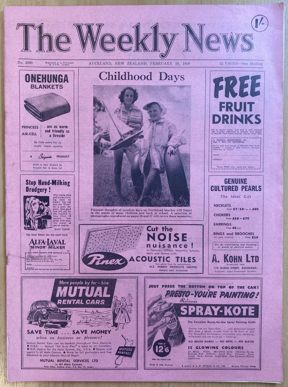 OLD NEWSPAPER: The Weekly News - No. 4969, 18 February 1959